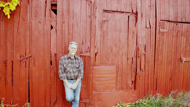 美国纽约沃里克的农民肖像谷仓视频素材