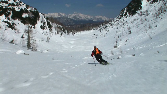 HD:滑雪的观点视频素材