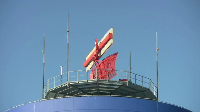 机场塔旋转雷达“无缝环路”高清视频素材