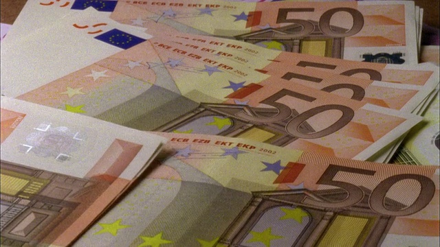 ECU，欧元纸币下跌视频下载