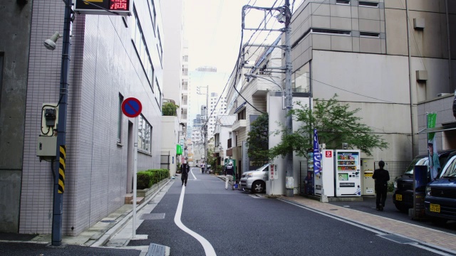 MS View侧街景与停车场/东京，东京到，日本视频下载