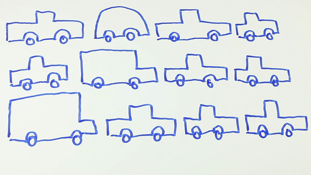 交通堵塞——汽车排成了一排视频下载