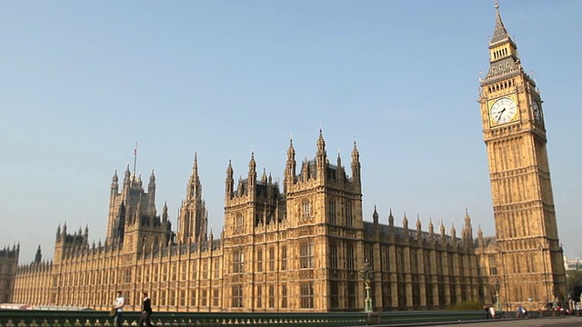 伦敦的国会大厦和大本钟视频下载