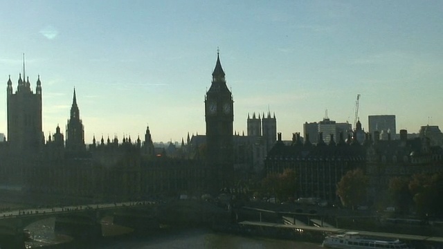 (HD1080i)伦敦:大本钟从上面，缩小视频素材