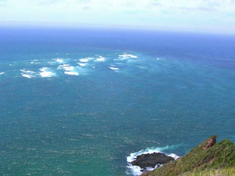 大自然的动荡:两大洋相遇;白色冲浪线视频下载