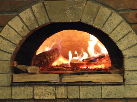 壁炉，燃烧火-可循环视频素材