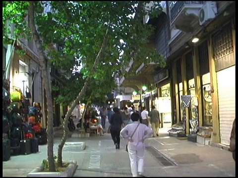 雅典:普拉卡旅游区。希腊视频素材