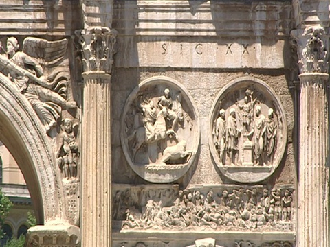 CU, PAN，君士坦丁凯旋门，罗马，意大利视频下载