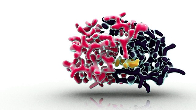 HIV病毒蛋白酶有机分子结构的CU视图/牛津，牛津，英国视频素材