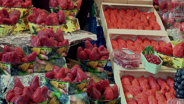 法国巴黎，草莓和哈密瓜视频下载