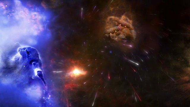 恒星和星系。Loopable。空间背景:星云、恒星和彗星。视频素材
