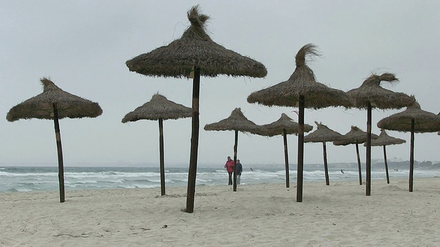 西班牙马洛科巴艾瑞克岛的阿尔库迪亚海滩视频素材