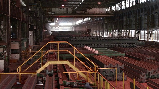 WS ZI钢厂钢梁/ Esch-Alzette，卢森堡视频下载