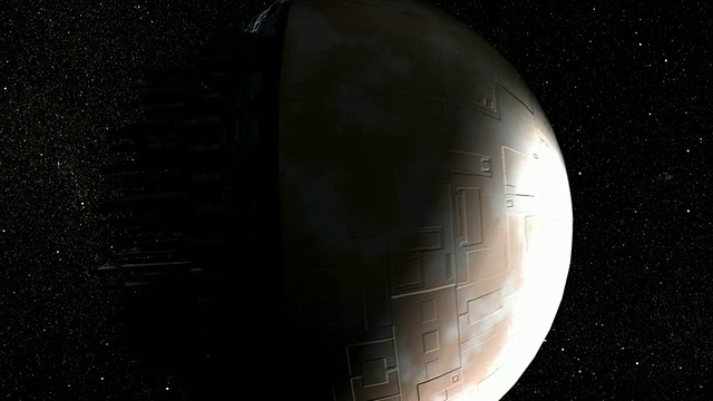 飞船离开地球的电脑动画视频素材