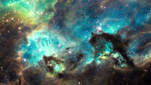 拍摄大麦哲伦星云附近的星云和星团ngc2074。视频素材