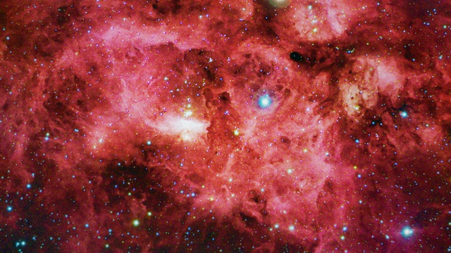 发射星云(ngc6357)，光学图像。视频素材