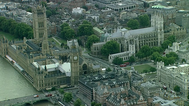 从议会到威斯敏斯特大教堂视频素材