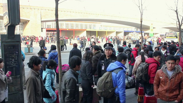 WS汽车站/西安,陕西,中国视频素材
