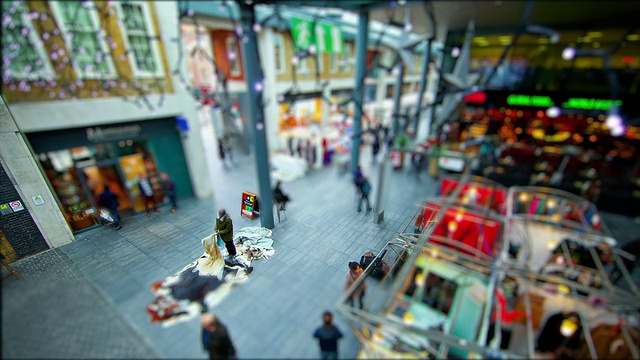 迷你伦敦——从里面看著名的斯皮特菲尔德市场视频素材