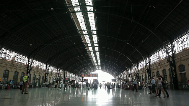 瓦伦西亚火车站。视频素材