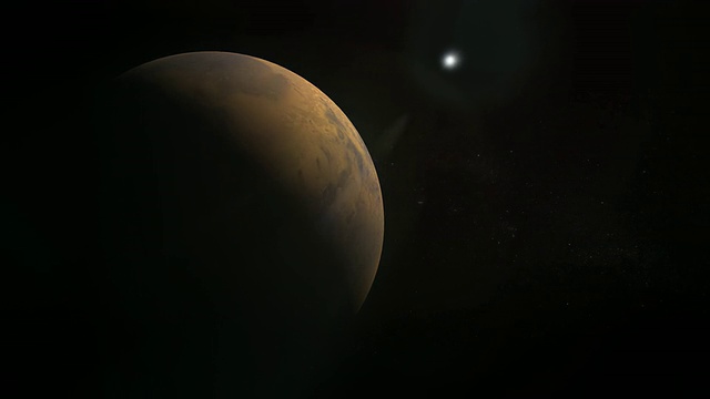 火星太空日出视频素材