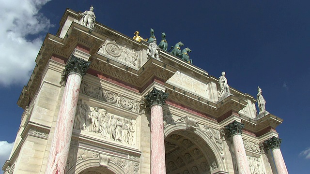 MS视角的凯旋门/巴黎，法兰西岛，法国视频素材