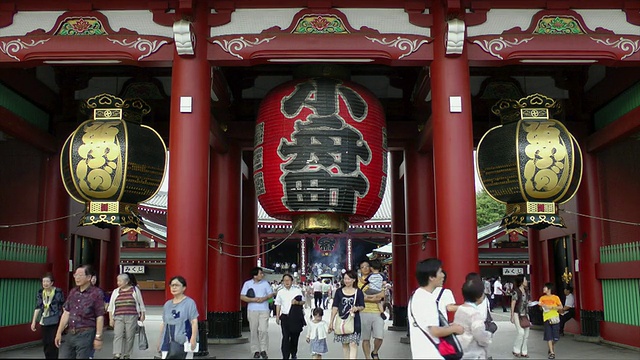 日本东京浅草寺入口视频素材