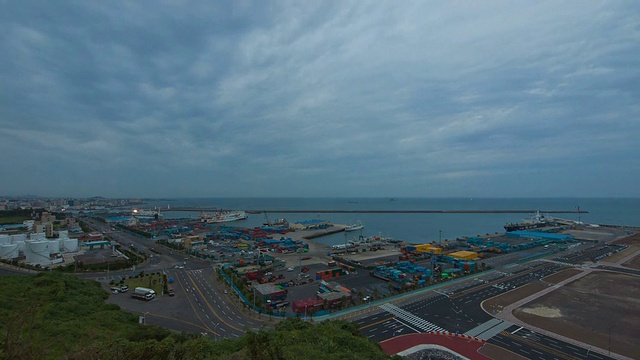 WS T/L Jeju Port / Jeju, je柔道，韩国视频素材