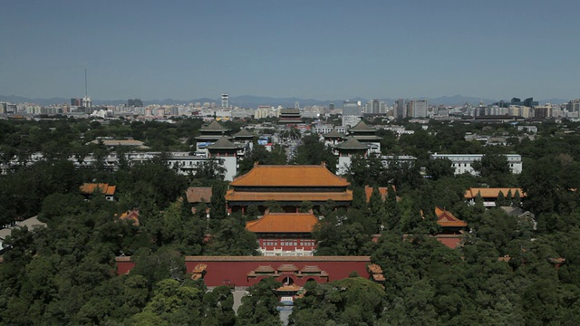WS HA紫禁城和城市景观背景/中国北京视频素材