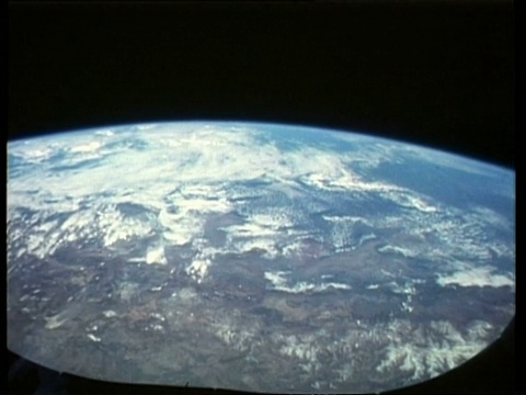 WA地球视图，安第斯山脉，智利和阿根廷，从太空视频素材