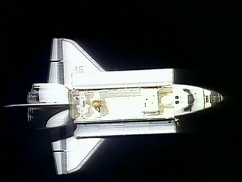 在夜空中追踪航天飞机，美国宇航局视频素材