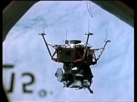 登月舱在轨运行视频素材