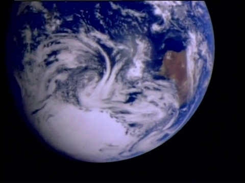 ECU地球从太空旋转，南半球，动画，计算机图形视频素材