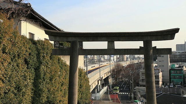 MS子弹头列车通过日本东京赤叶大桥视频下载