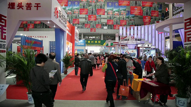 MS经济对接会在中国陕西西安展览中心举行视频素材
