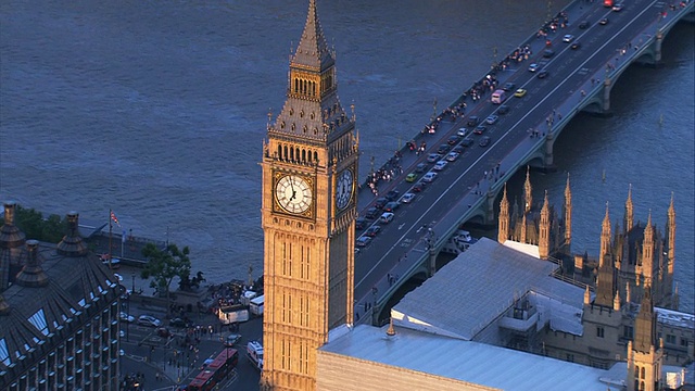 航拍大本钟，伦敦，英国视频素材