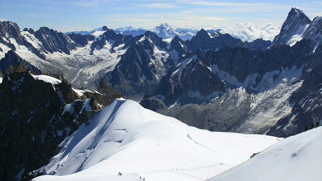 冰川时间流逝，法国阿尔卑斯山视频素材