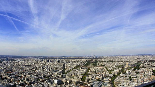 巴黎延时鸟瞰图1080HD视频素材