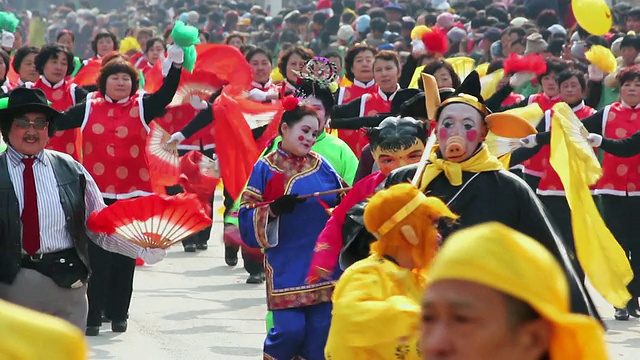 MS中国春节期间民间传统节日庆典或狂欢节视频素材