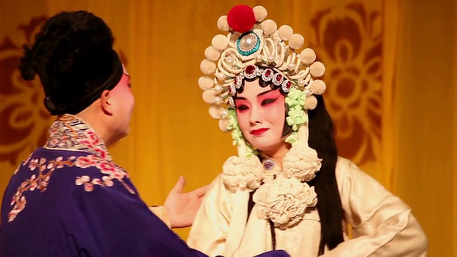 中国，陕西，西安，中国，传统剧场表演京剧视频下载