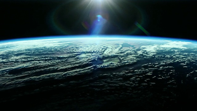 从太空看完美的蓝色日出视频下载
