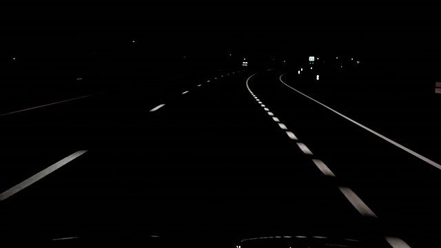 夜间驾驶直线高清视频下载