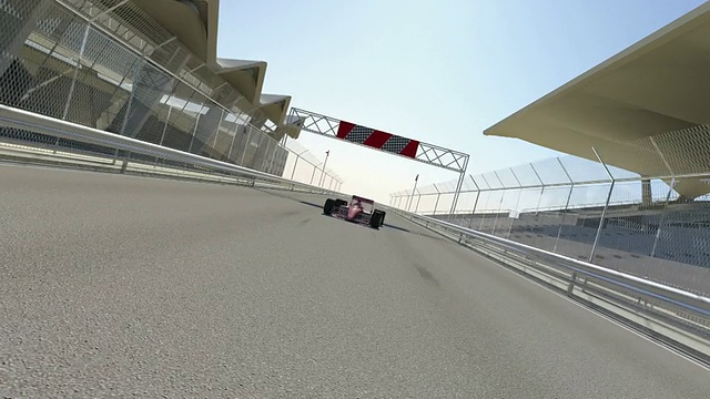 冠军红色F1跑车旋转庆祝视频下载