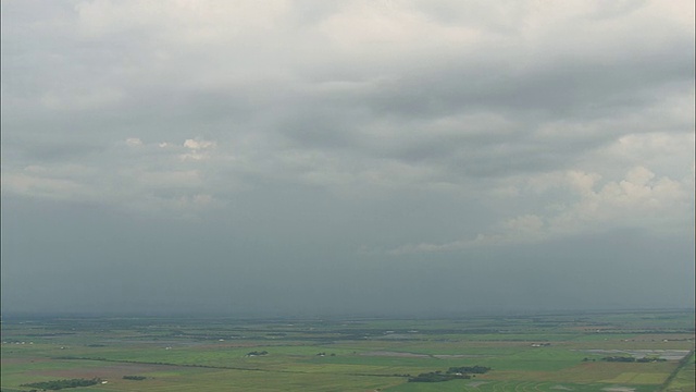 WS鸟瞰图闪电与景观/德克萨斯州，美国视频素材