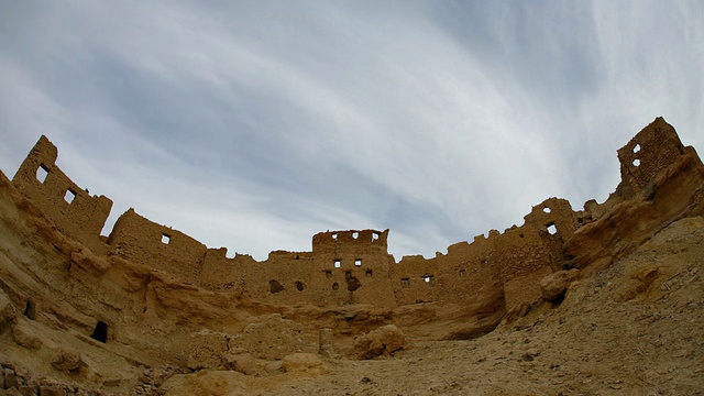 T/L, WS，日出揭示沙里/锡瓦绿洲堡垒，埃及视频下载