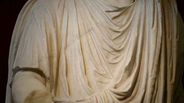 罗马皇帝奥古斯都的雕像视频素材