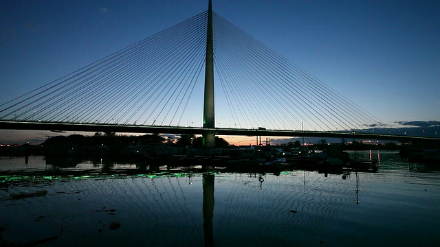 萨瓦河上的新贝尔格莱德桥视频素材