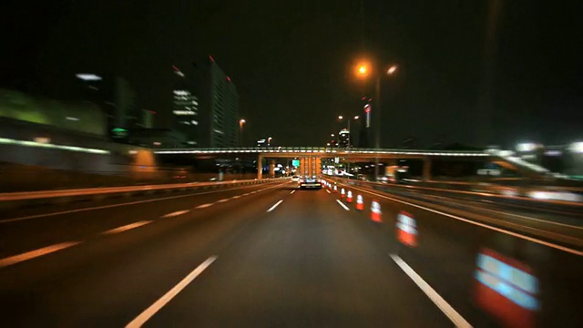 东京夜间驾车视频素材
