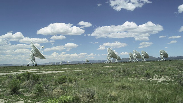 美国新墨西哥州索科罗附近的甚大阵列射电望远镜。T / L转视频下载