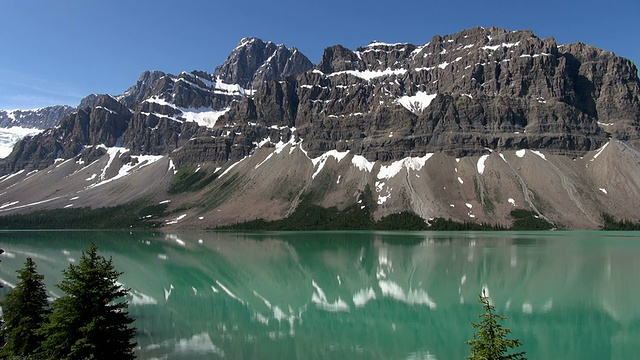 班夫国家公园的WS弓湖/班夫国家公园，加拿大亚伯达省视频素材